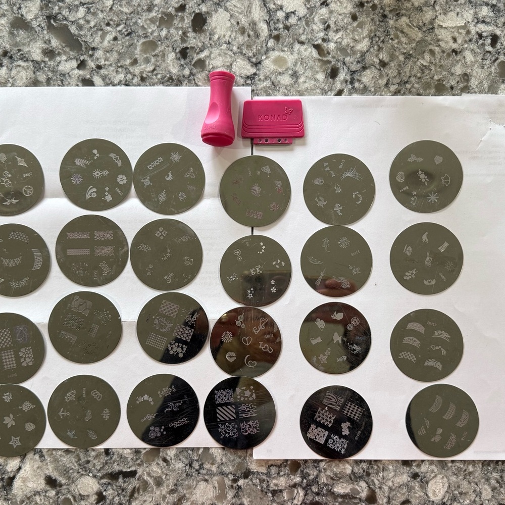 Konad Nail Art Stamping Plates Set